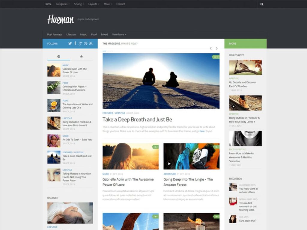 Hueman wordpress tema