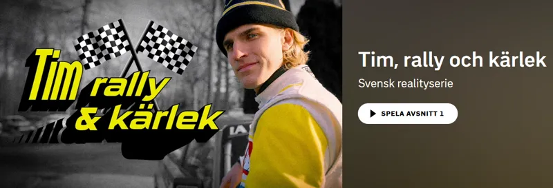 Tim Liljegren i SVT – fart, kärlek och verklighet i “Tim, rally och kärlek”