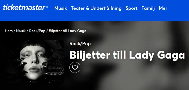 Vad kostar biljetterna till Lady Gaga i Stockholm
