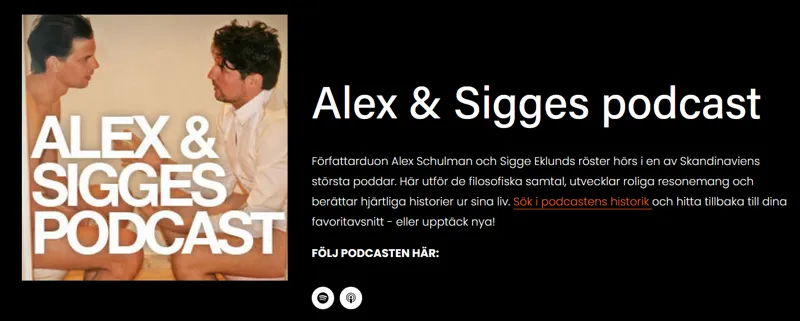 Alex och Sigge, skvallerpodden som blev en institution