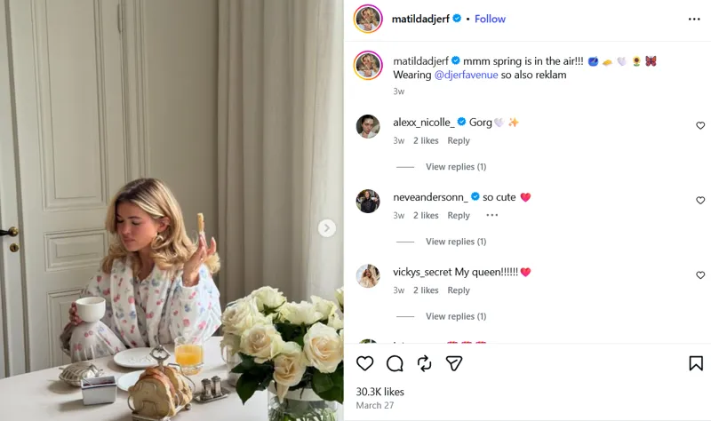 Matilda Djerf mode-influencern som blev entreprenör