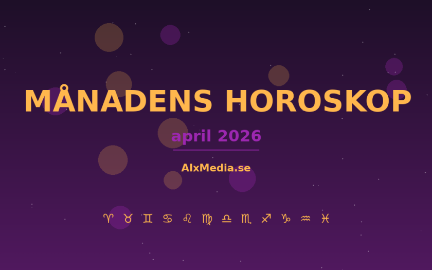 Månadens horoskop april 2026 – Alla stjärntecken