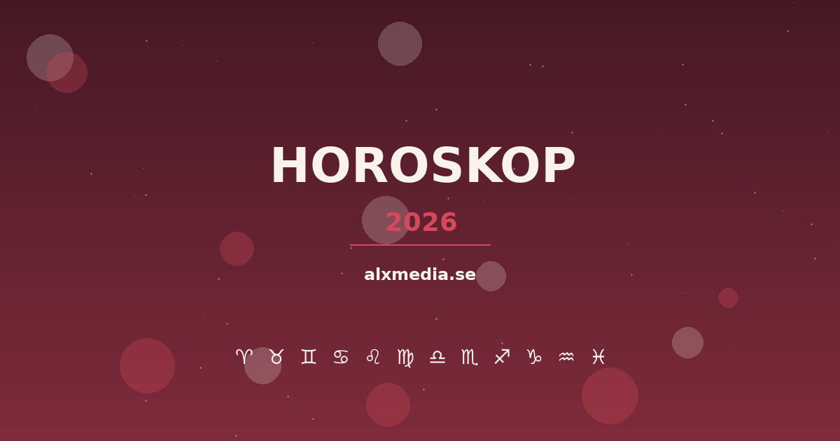 Horoskop 2026 – Alla stjärntecken