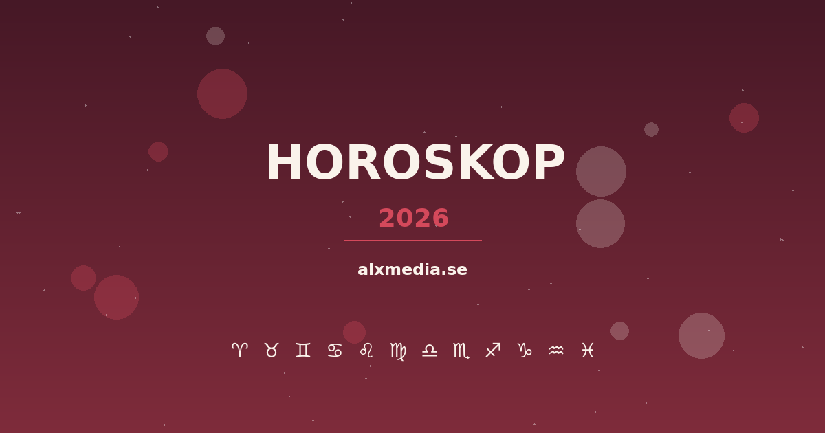 Horoskop 2026 – Alla stjärntecken